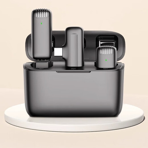 Laishuhui Wireless Radio Mic Lavalier Microphone Clip-on Lavalier Live Broadcasting Equipment Full Set of Radios Mobile Short Video Recording Microphone Mobile Phone Noise Reduction Outdoor Douyin Anchor One to Two Lavalier Microphones Deep Noise Reduction + Ultra-clear Radio Android/Hongmeng/Apple 15/Apple 16 (TYPE-C Interface)