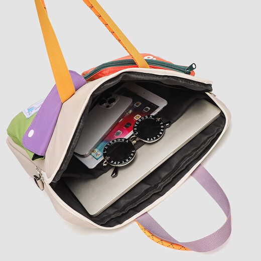 Nanmuxiong computer bag Japanese dopamine cross-body portable 16-inch large-capacity flat bag storage commuter student inner bag gray contrast color 14.16-inch universal