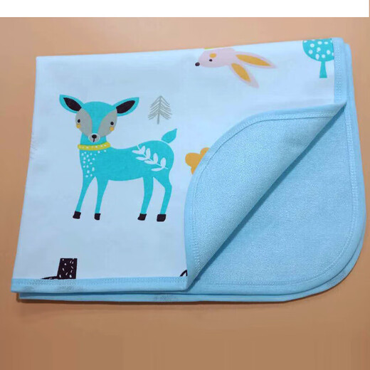 Wusuowei baby diaper pad, Class A cotton, double-sided, waterproof, breathable, washable, ultra-small, newborn pad for diapers, 30*40 pattern, random 5-lock edge