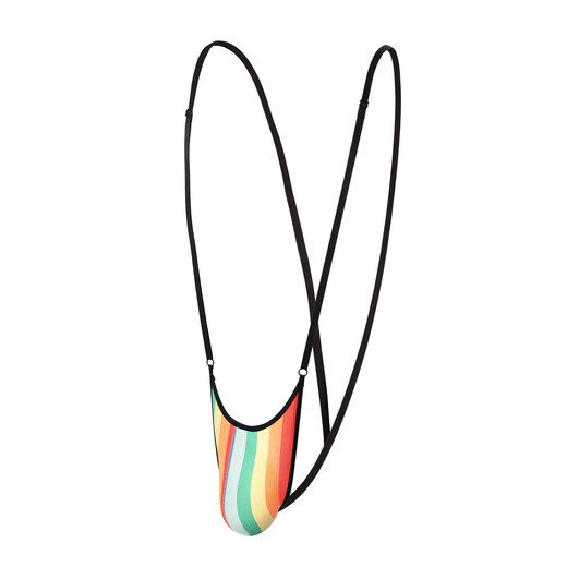 Private hair men's U thin nylon low-waist trendy sexy big bag leopard print one-piece thong Sapphire small net One size fits all 90-200Jin Jin is equal to 0.5 kg