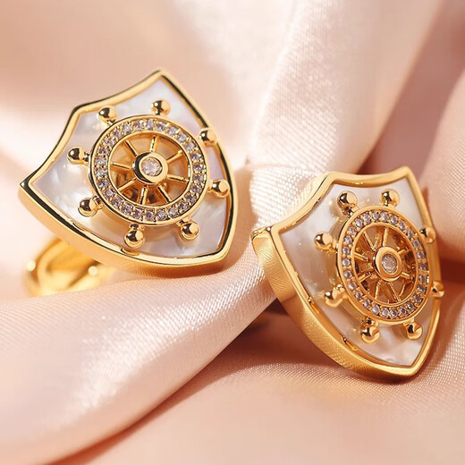 NOSSKISS扬帆起航轻奢袖扣男士高端可转动船舵定制生日袖口钉礼盒 扬帆起航