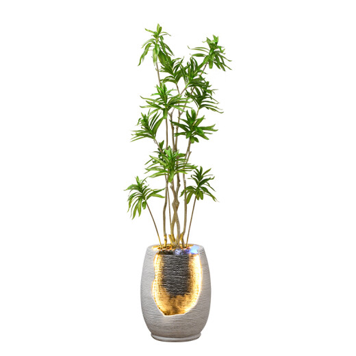 Sala de estar moderna que fluye agua y adornos de riqueza decoraciones de la fuente de la oficina gabinete de televisión piso de agua circulante bonsai 9928a altura de bonsai de agua 49 cm