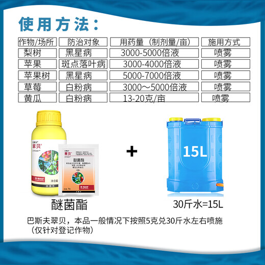 BASF Tribestrobin Apple Strawberry Powdery Mildew Spotted Leaf Disease Pear Tree Scab Pesticide Fungicide 5g