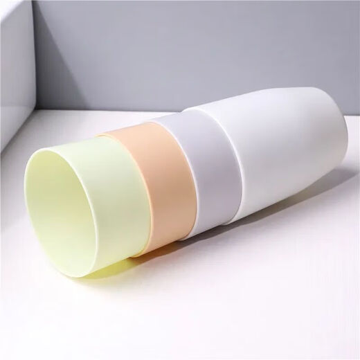 Thickened fashionable plain plastic couple cup toothbrushing cup wash cup round mouthwash cup water cup 300ml color random one pack