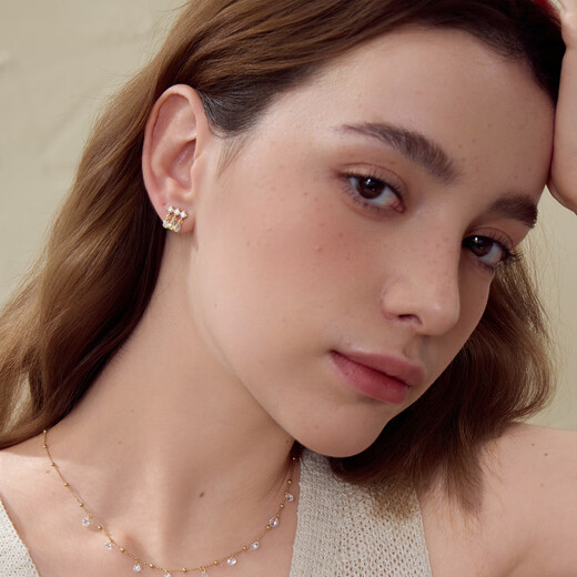 Arsis silver jewelry can be freely matched with starlight earrings for women, light luxury high-end earrings as a birthday gift for girlfriend, starlight small earrings