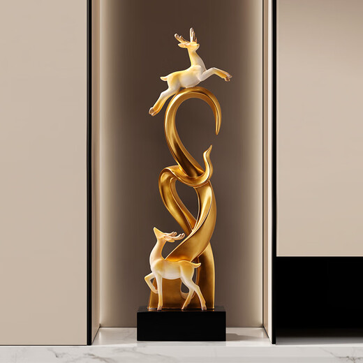 BHM living room decorations, high-end atmospheric TV cabinet, entrance door, entrance hall, office decorations, moving to new home, housewarming gift, Yulu Gaosheng gold, about 66cm high