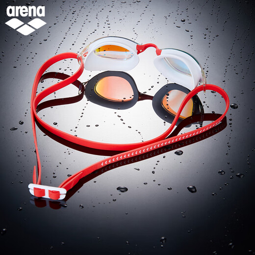 Arena's 25-year new swimming goggles for men and women, classic series, fashionable high-definition large field of view coated fitness swimming goggles, pink and white (PKWH)