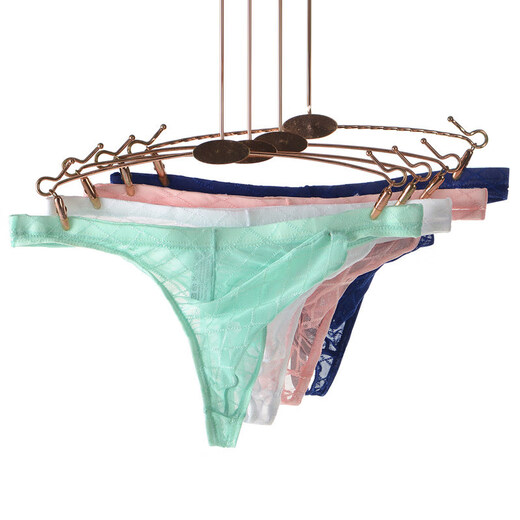 SMVP transparent underwear for men Junye mesh elephant trunk thong sexy breathable unobstructed bullet separation men white M