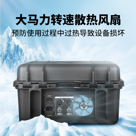 Depusheng GT10 amplifier mixer all-in-one professional high-power wireless microphone reverberation Bluetooth USB flight case wedding stage performance speaker 550W+550W mixer amplifier wireless microphone three-in-one