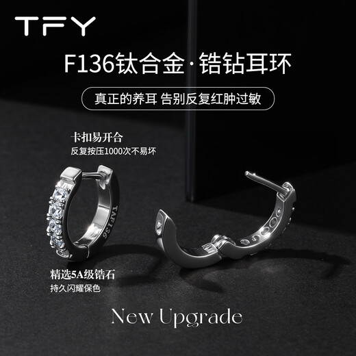 TFY Medical Titanium Alloy Hoop Straight Needle Earrings 2025 New Medical Titanium Steel Ear Bone Nails for Ear Hole Support without Removing D-type Straight Needles for Sleeping, One Pair
