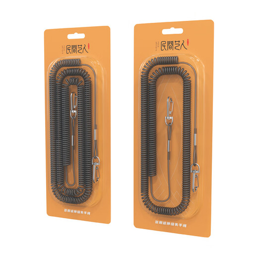 Folk artist's steel wire fishing rope, automatic telescopic fishing rod, large object anti-lost rope, new double buckle anti-lost rope, anti-lost rope