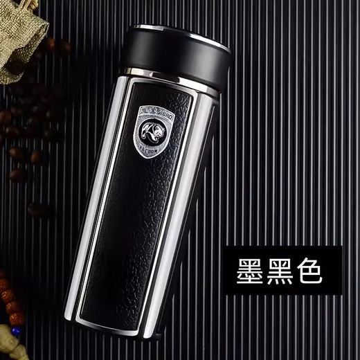 思宝（SIBAO）思宝方舟保温杯1278男士便携大容量水杯车载泡茶杯子 方舟1 水立方舟2#灰色450ML体型偏大