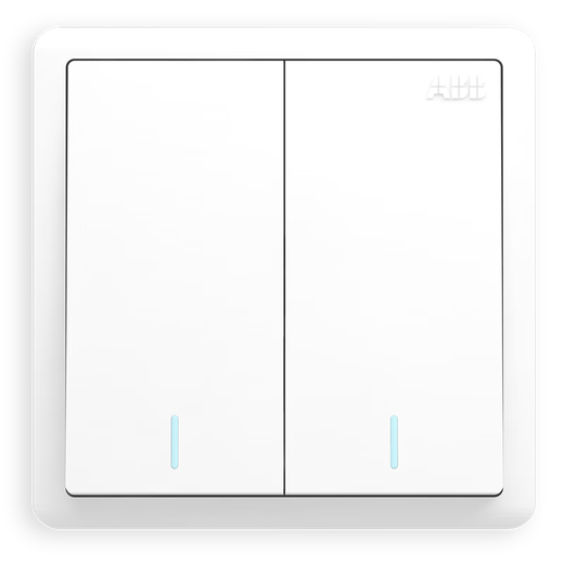 ABB switch socket panel Yuanzhi series white household power supply dual open dual control