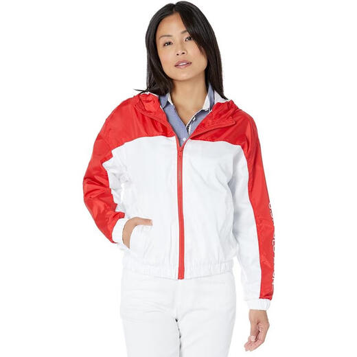 U.S. POLO ASSN.女士棒球服 logo风衣赛车红显瘦透气休闲外套 initial