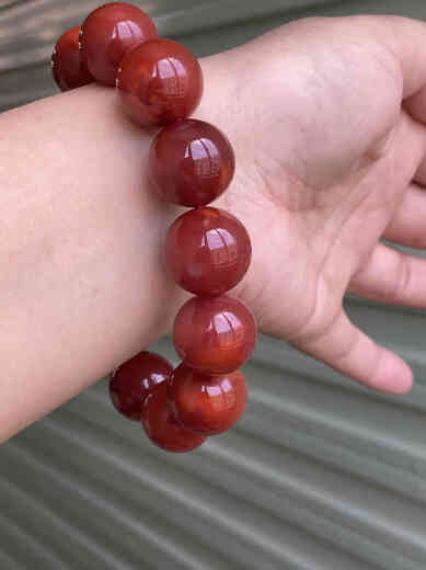 VZZS natural full-meat persimmon red ox blood red bracelet bracelet southern red necklace simple high-end versatile
