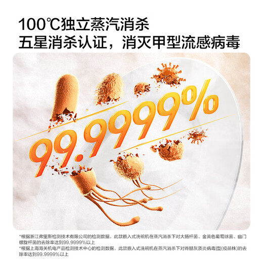 FOTILE dishwasher N1S 14 sets, large capacity, household embedded, under-stove installation, steam sterilization, sterilization and drying integrated, first-class water efficiency, under-stove intelligent control, white model, B-NF1 smart upgraded model