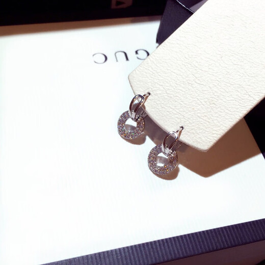 QUAMER 2025 new style of earrings for small ears, trendy light luxury round face earrings 18k rose gold earrings, a pair of rose gold earrings