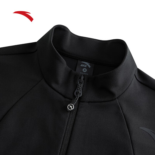 ANTA Small Waist Fishbone Jacket丨Amber Streamer Sports Style Jacket Women's Winter New Knitted Stand-Collar Top