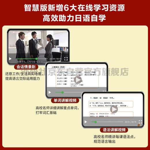 „Everyone's Japanese Beginner 1 Student's Book“ (zweite Ausgabe der Smart Edition mit Text-Audio, Erklärungsvideo zur Wortgrammatik, Konversationsdrama, interaktiven Übungen) Nullbasierte Einführung in das Selbststudium der Standard-Japanischsprache