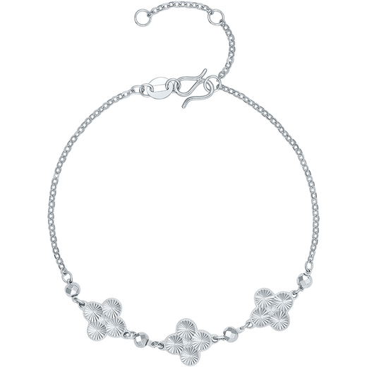 Saturday Fortune PT950 platinum bracelet for women, platinum four-leaf clover bracelet, birthday gift for girlfriend B0720893, about 4.06g