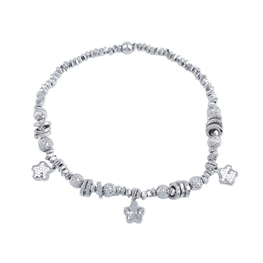 Beijing Gold Trading Center Co., Ltd. pt950 platinum fish scale lucky five-petal flower tassel wrapped bracelet adjustable women's birthday gift for girlfriend, about 11.6g