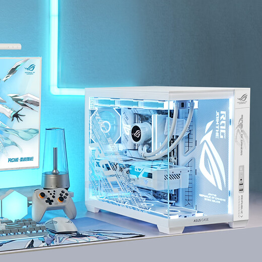 ASUS (ASUS) ASUS ROG family bucket AMD Ryzen R7 9800X3D barebone game console 7800X3D ASUS complete machine Fubukihime sea view room assembly computer 9800X3D barebone + 32G + 5.0 solid state | Xiao Fubuki version