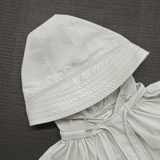 
MeiYANG Peanut Clothes No. 2 Cool Removable Hooded Three-dimensional Pleated Loose Light Gray M
