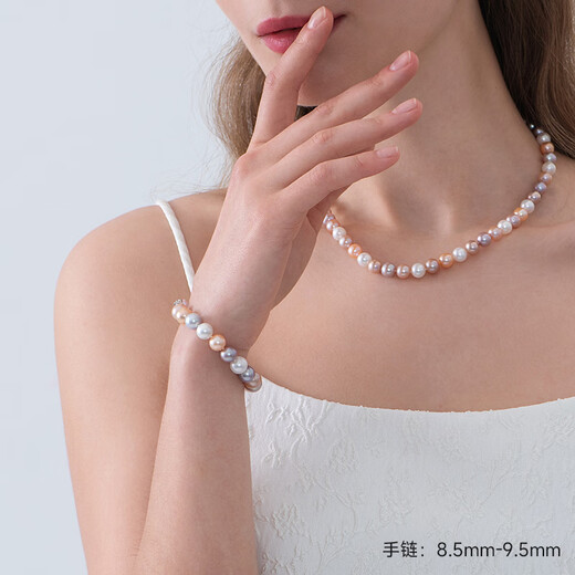 GiO jewelry colorful pearl bracelet women's s925 candy color gift for girlfriend and wife birthday gift