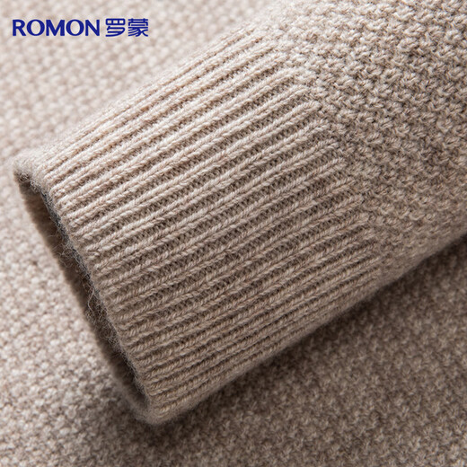 Мужской свитер Romon из 100% шерсти, утолщенный, теплый осенне-зимний свитер с круглым вырезом, пуловер, трикотажная нижняя рубашка
