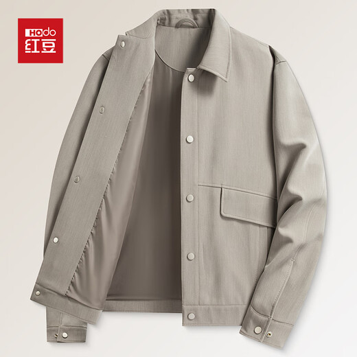 Red bean jacket men's business casual lapel spring and autumn 2025 new style young and middle-aged simple versatile workwear jacket