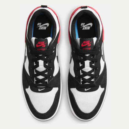 Nike NIKE men's and women's classic casual shoes SB ALLEYOOP New Year's red sneakers CJ0882-102 white and black 43