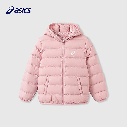 ASICS Children's Wear 25 Years Winter Children's Soft and Comfortable Three-Proof Lightweight Warm Down Jacket High Down Filling Pink Cleanliness 1000-Duck Down 170 Down Filling 109.2g