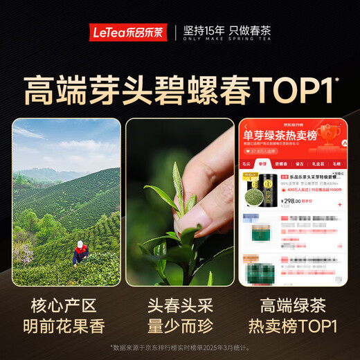 Lepinle tea head bud picking premium Biluochun green tea 2025 new tea Mingqian bud high-end tea gift box gift box 250g