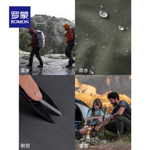 Romon Overalls 2025 Autumn and Winter New Men's Velvet Thickened Sports Large Size Hiking Pants Men's Casual Straight Pants 10301/2228 Dark Gray Autumn Regular Style M Recommended Weight 100-125 Jin Jin is equal to 0.5 kg