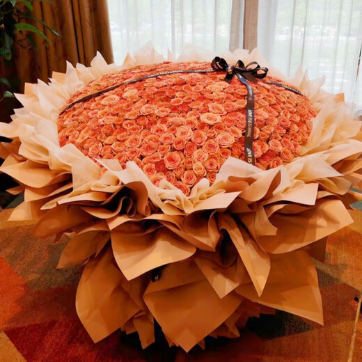 Hua and Chihiro Flower Gift Cappuccino Rose Bouquet for Girlfriend and Wife’s Birthday Gift Flowers Delivered Nationwide in the City 520 Cappuccino Roses Delivered in the City Support Appointment Date