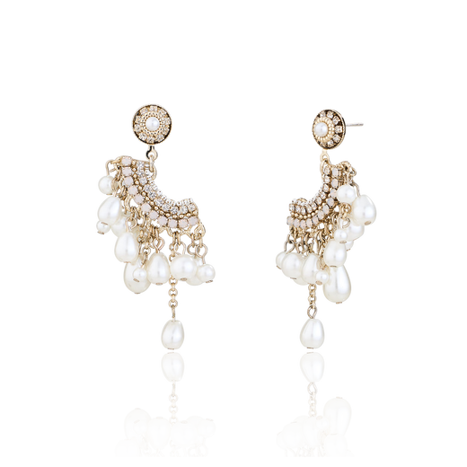 AJIDOU Ajidou earrings, the same style in offline malls, fashionable and personalized pearl pendant earrings, Chinese Valentine's Day gift for girlfriend