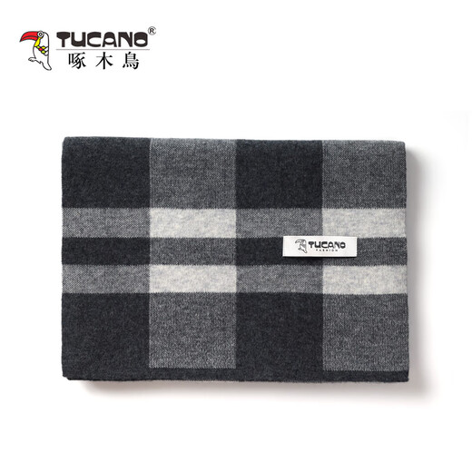 Woodpecker (TUCANO) high-end 100% pure wool scarf men's winter warm scarf, a new year's birthday gift for boys and father