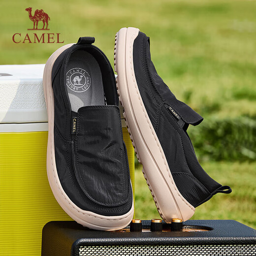 Camel (CAMEL) leichte, lässige Slip-on-Herren-Stoffschuhe aus Regenschirmstoff G13S391065 Schwarz 41