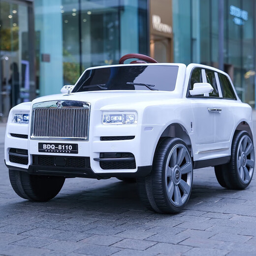 WORK BABY Rolls-Royce Cullinan children's electric car for boys and girls remote control toy car off-road vehicle can sit adult gift black remote control swing soft seat bluetooth