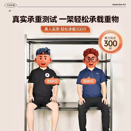 CHUSHIYOU white shelf multi-layer storage home storage rack light warehouse supermarket multi-layer display rack 120*40*200