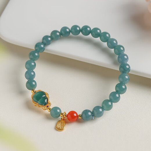 Impression Eyes 11.11 Carnival A-quality jade bracelet, women’s pearl blue water jade bracelet for girlfriend