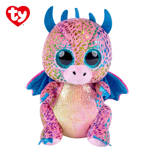 TY children's gift big-eyed doll plush companion Flint-Cailong 37346 comfort companion New Year's gift