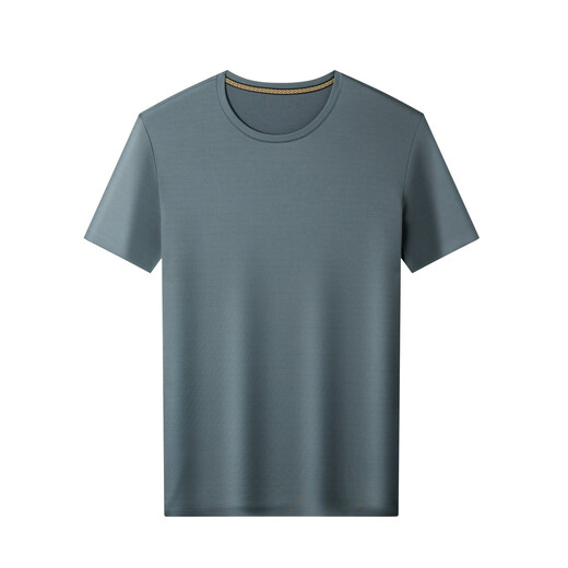 老爷车男装短袖真丝T恤2025夏季新款桑蚕丝高档名牌半袖潮男上衣 9859黑色 均码 180/96A