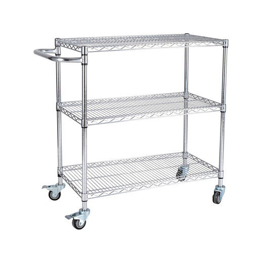 Wen Yijia three-layer tool cart stainless steel color turnover rack trolley truck mobile sorting truck puller handle needs to add layers double handle height