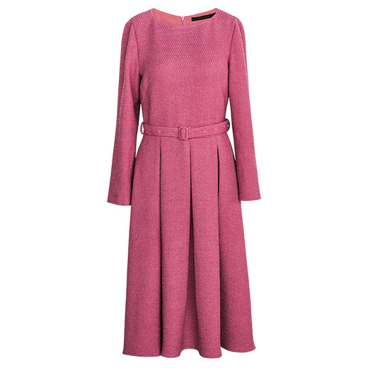 ROEYSHOUSE Luo Yi Elegant Strappy Tweed Dress 2025 Autumn Temperament Swing Skirt 09607 Rose Red M