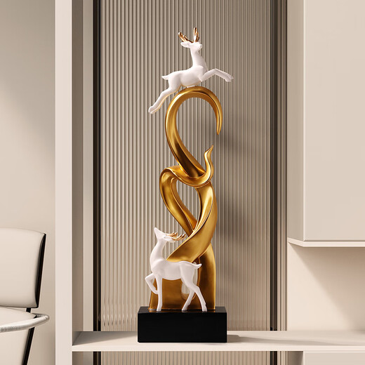 BHM living room decorations, high-end atmospheric TV cabinet, entrance door, entrance hall, office decorations, moving to new home, housewarming gift, Yulu Gaosheng gold, about 66cm high