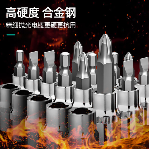 Huang Xiaochao's 48-piece auto repair tool set, socket wrench, ratchet torque wrench, full set of Xiaofei motorcycle repair box screws