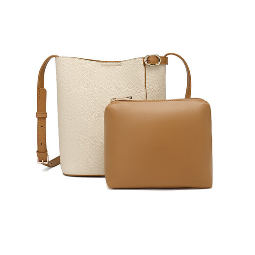 Scarecrow (MEXICAN) 2024 new bucket bag, fashionable commuter women's cross-body shoulder bag, light luxury niche bucket bag, moonlight white