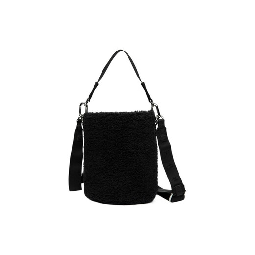 lululemon 2.5L solid color drawstring suede bucket bag crossbody bag women's black black