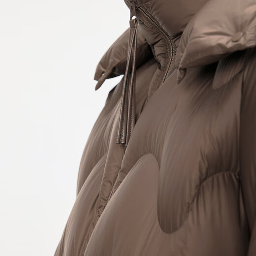 JNBY/Jiangnan Buyi Polani autumn and winter mid-length down jacket women's water ripple hooded 5OAC12630